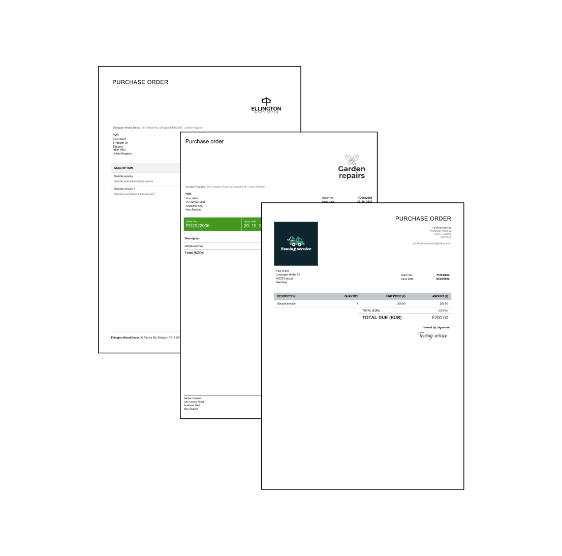 Benefits of using a purchase order