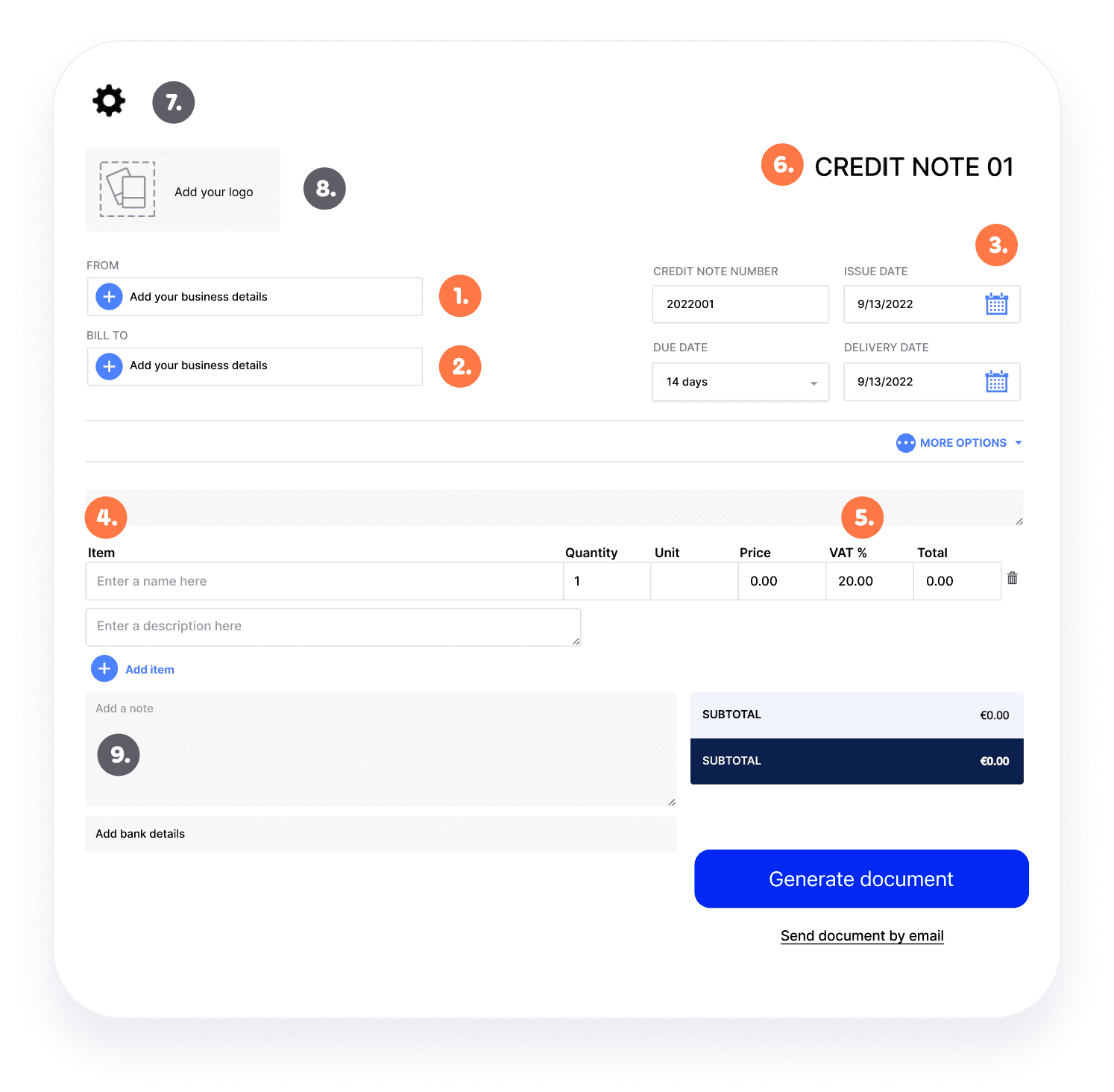 Generate Credit Note Against Invoice Online