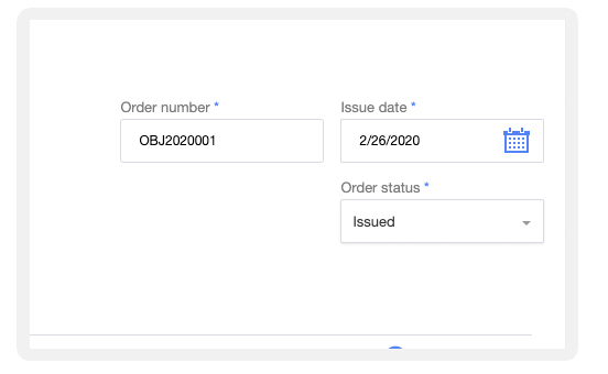 Billdu purchase order generator inputs explained